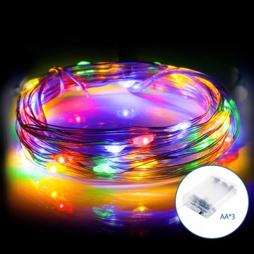 Aigostar - Catena natalizia LED 20xLED/3xAA 2,3m multicolore