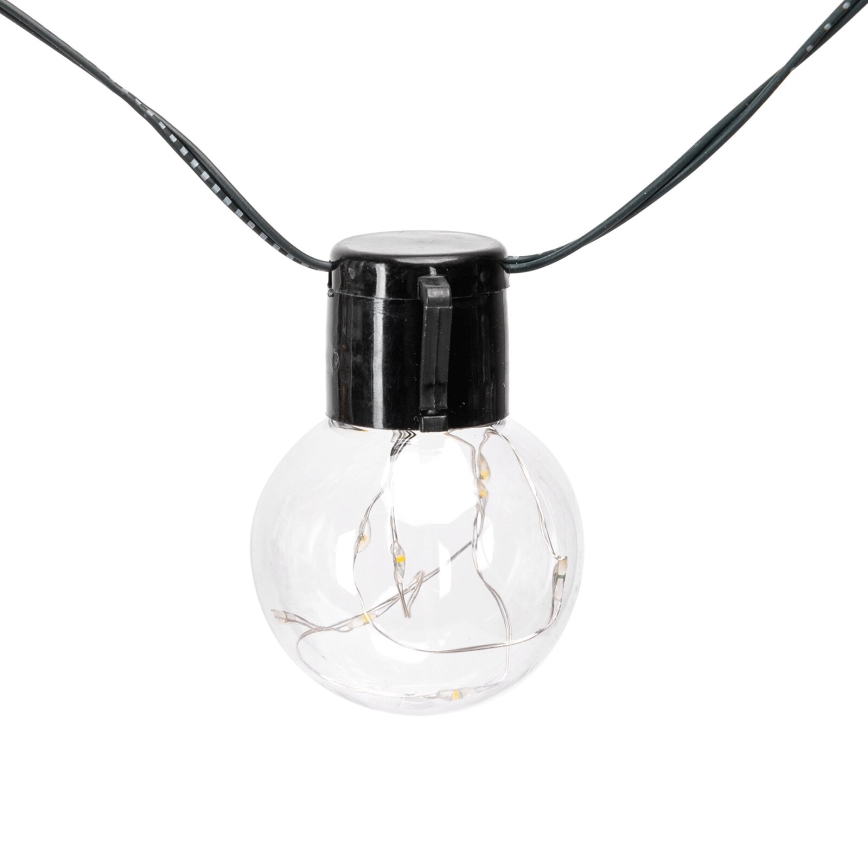 Aigostar - Catena natalizia solare a LED 10xLED/8 funzioni 6,5m IP65 bianco caldo