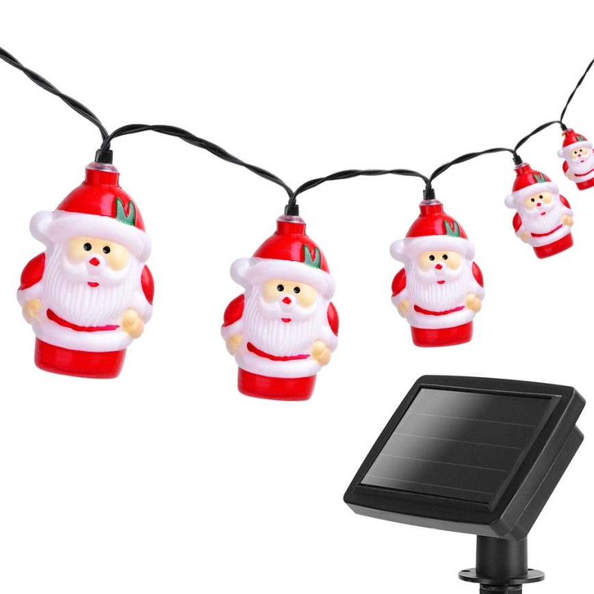 Aigostar - Catena luminosa solare LED 10xLED/3,8 m IP44 bianco freddo 400 mAh
