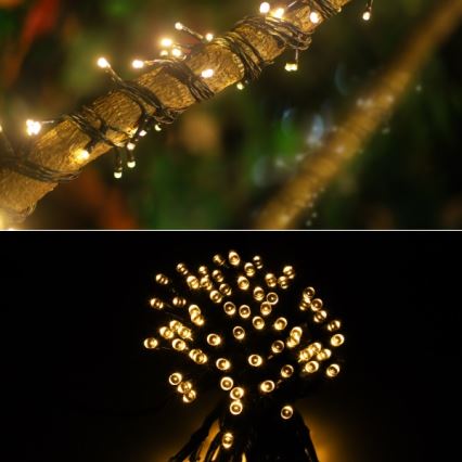 Aigostar - Catena solare LED 100xLED/12m IP65 bianco caldo