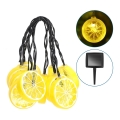 Aigostar - Catena solare LED 10xLED/3,8m IP44 600 mAh bianco caldo