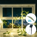 Aigostar - Catena solare LED 60xLED/4m IP65 300 mAh bianco caldo oliva