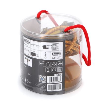 Aigostar - Cavo di alimentazione 1xE27/60W/230V oro