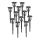 Aigostar - Confezione da 12 lampade solari a LED, 0,06 W/2 V, 33,8 cm, 6500 K, 100 mAh, IP44, nero