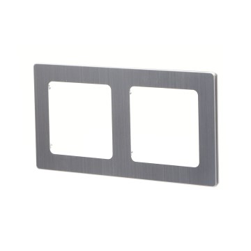 Aigostar - Cornice doppia in alluminio color argento