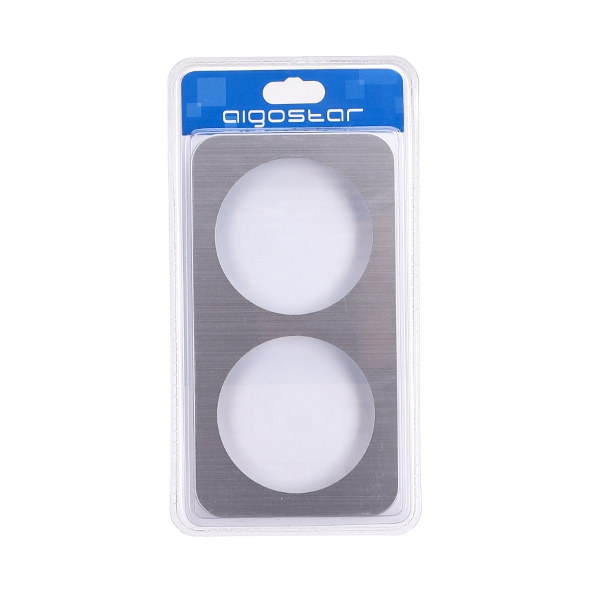 Aigostar - Cornice doppia in alluminio, finitura argento