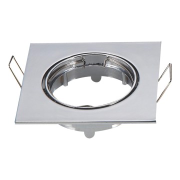 Aigostar - Cornice per faretto da incasso GU10 8,2x8,2 cm cromo lucido