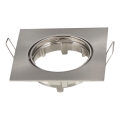 Aigostar - Cornice per faretto da incasso GU10 8,2x8,2 cm cromo opaco