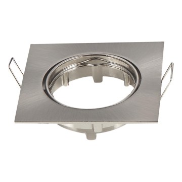 Aigostar - Cornice per faretto da incasso GU10 8,2x8,2 cm cromo opaco