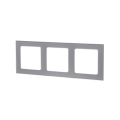 Aigostar - Cornice portafoto tripla in vetro, finitura argento