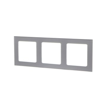 Aigostar - Cornice portafoto tripla in vetro, finitura argento
