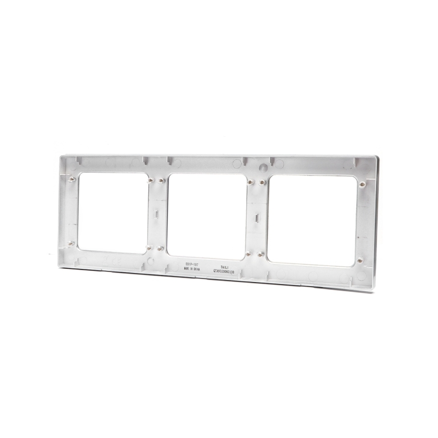 Aigostar - Cornice tripla in alluminio argento