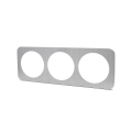 Aigostar - Cornice tripla in alluminio, argento