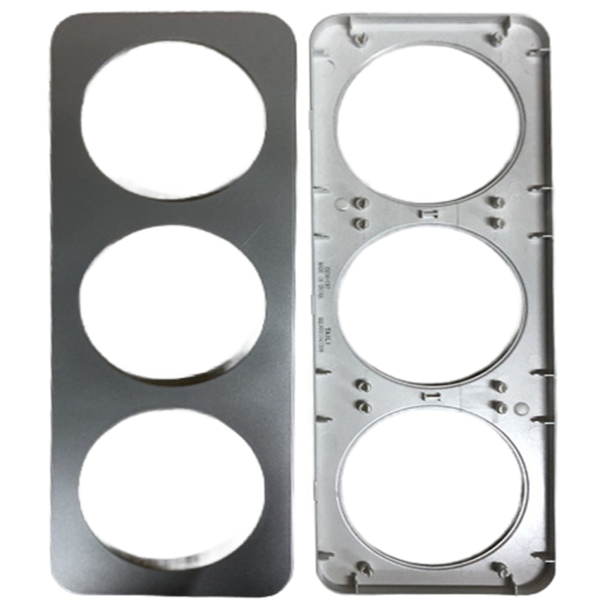 Aigostar - Cornice tripla in plastica argento