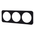 Aigostar - Cornice tripla in plastica nera