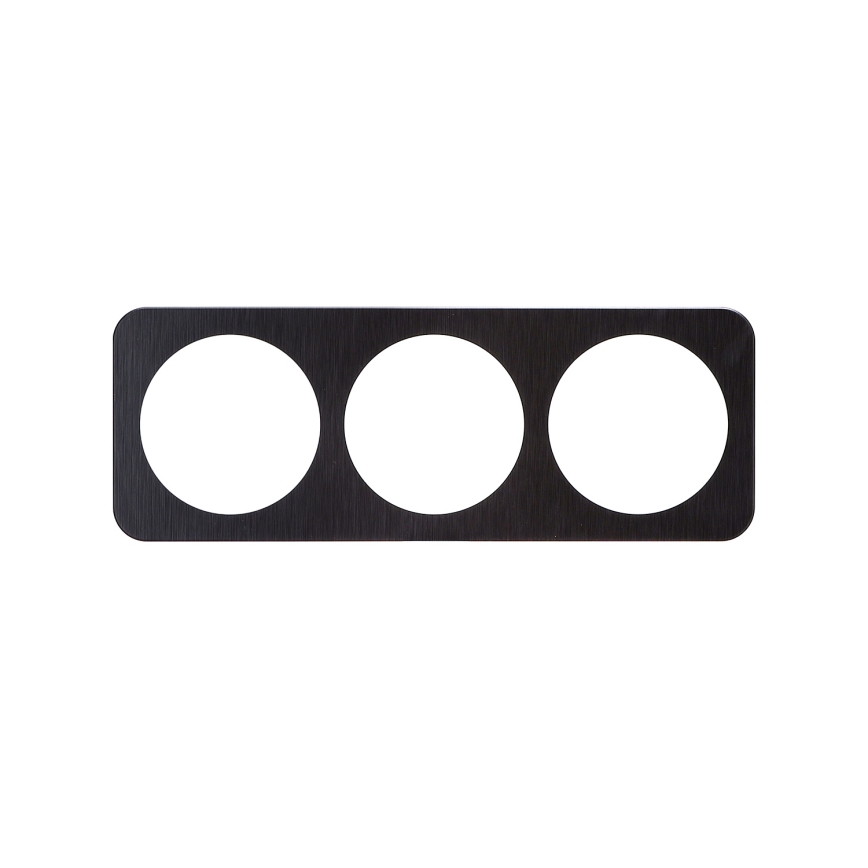Aigostar - Cornice tripla in alluminio nera