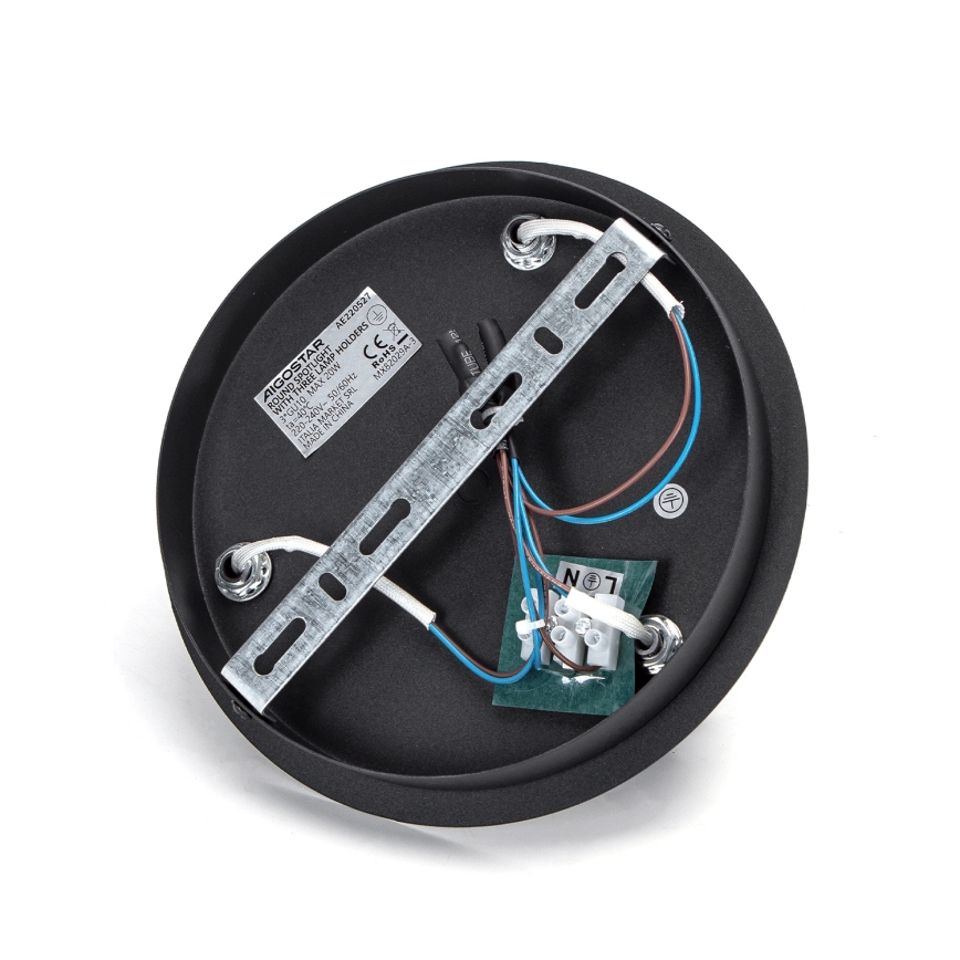 Aigostar - Deckenspot 3xGU10/60W/230V, schwarz