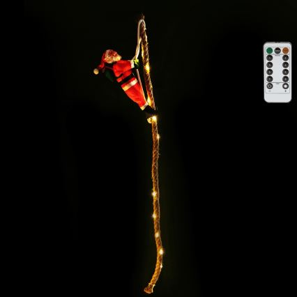 Aigostar - décoration de Noël extérieure LED/4xAA IP44 Père Noël en parachute