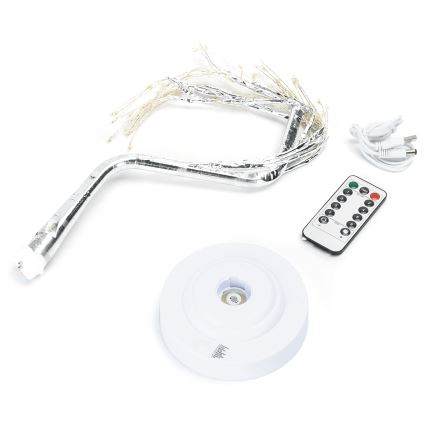 Aigostar - Décoration de Noël LED 108xLED/3xAA/8 fonctions 45cm blanc chaud