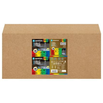 Aigostar - LED décoration de Noël solaire LED/0,59W/3,7V 100 cm IP65 130 mAh multicolore