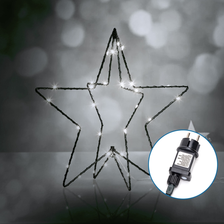 Aigostar - Decorazione natalizia a LED per esterno 3,6W/230V stella 30cm IP44 bianco freddo