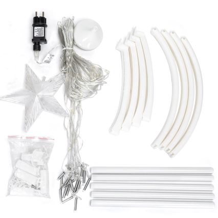Aigostar - Decorazione natalizia a LED per esterno LED/3,6W/230V 180 cm IP44 bianco freddo