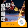 Aigostar - Decorazione natalizia LED da esterno 120xLED/3xAA/8 funzioni 80 cm IP44 Santa/bianco caldo