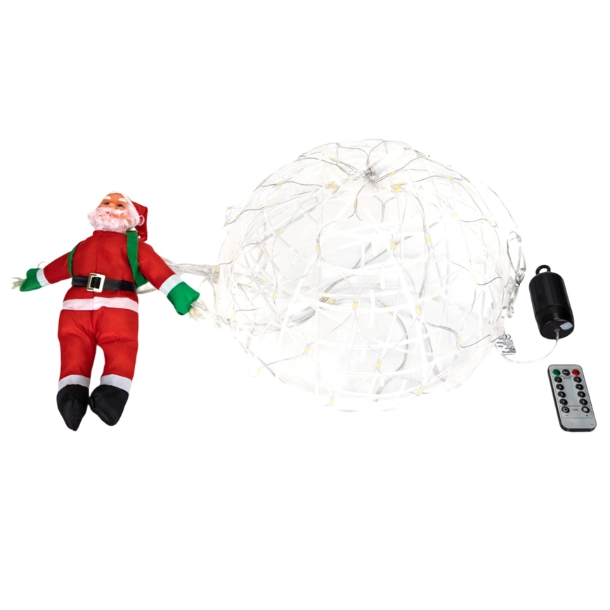 Aigostar - Decorazione natalizia LED da esterno LED/3xAA IP44 Babbo Natale