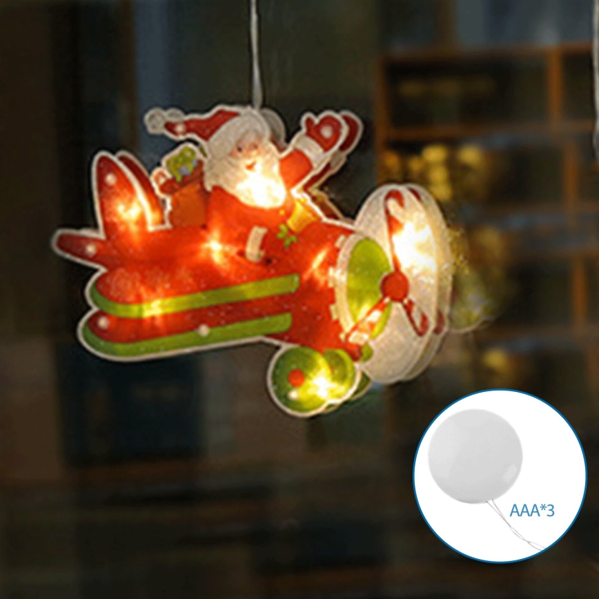 Aigostar - Decorazione natalizia LED LED/3xAAA aeroplano natalizio 17cm