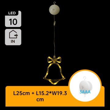 Aigostar - Decorazione natalizia LED LED/3xAAA bell 18cm