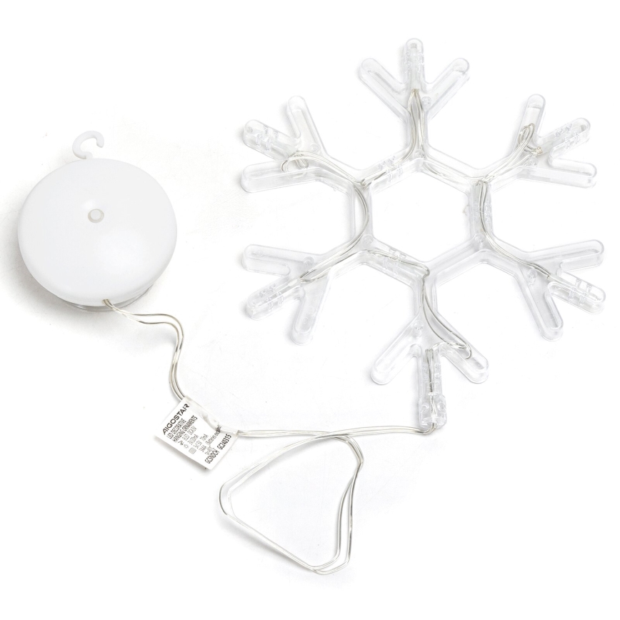 Aigostar - Decorazione natalizia LED LED/3xAAA bianco caldo fiocco di neve 19cm