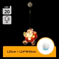 Aigostar - Decorazione natalizia LED LED/3xAAA Santa 45cm