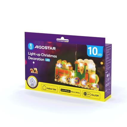 Aigostar - Decorazione natalizia LED LED/3xAAA trenino 13,4cm