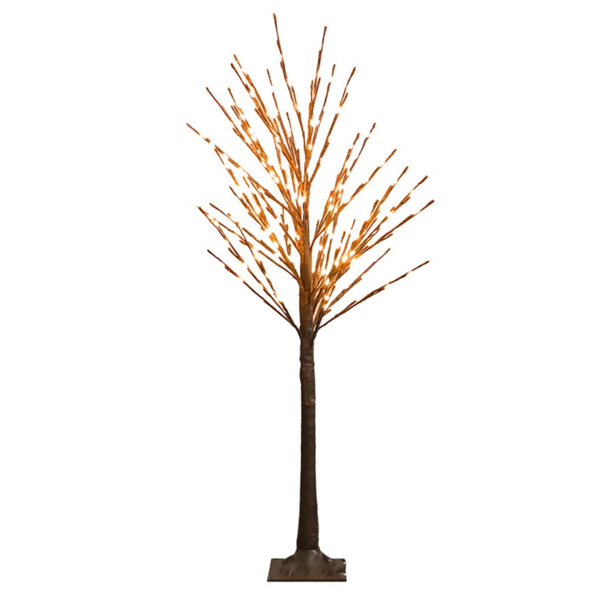 Aigostar - Decorazione solare a LED 96xLED/3,5m IP65 1200 mAh bianco caldo albero