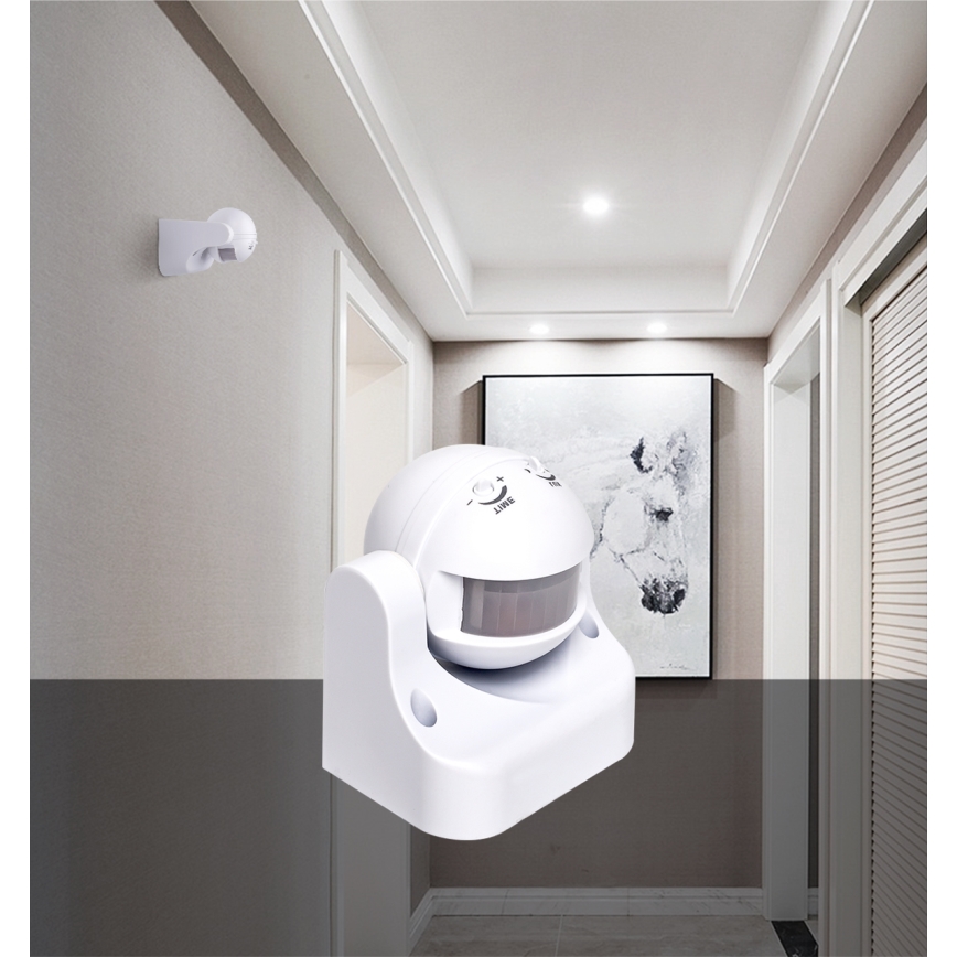 Aigostar - Détecteur de mouvement infrarouge extérieur 230V IP44 blanc