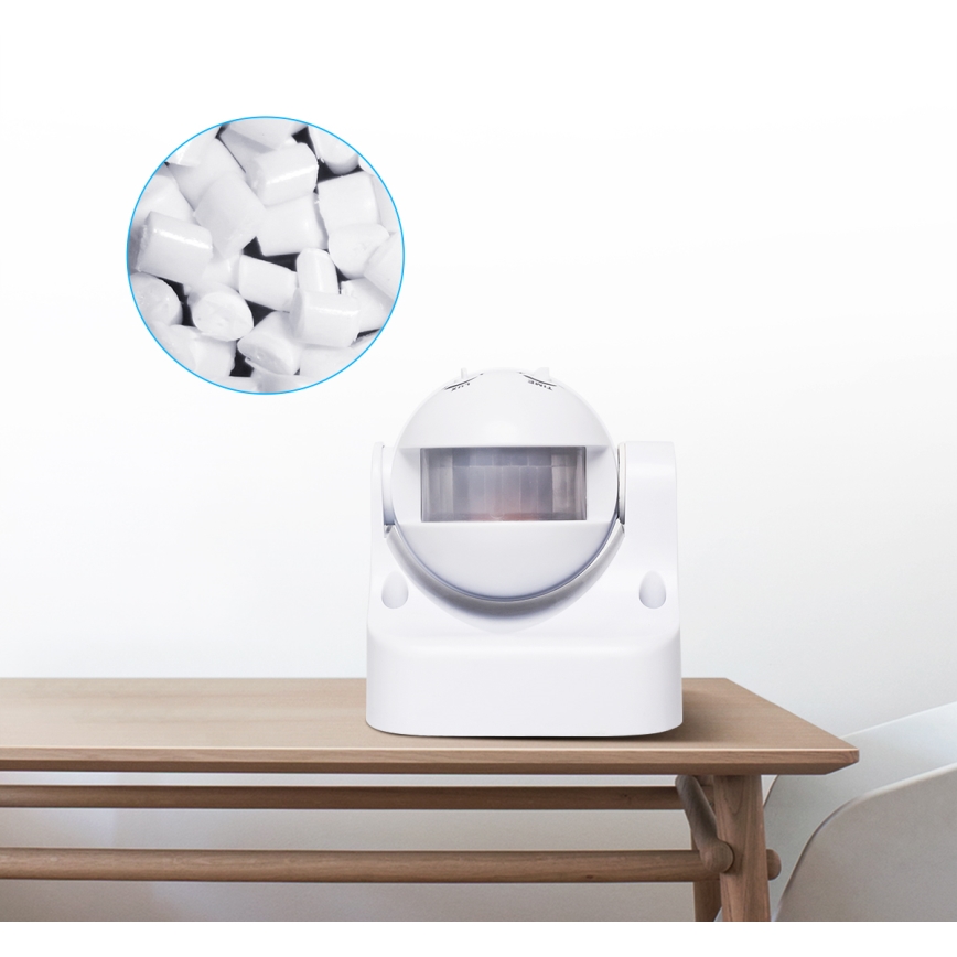 Aigostar - Détecteur de mouvement infrarouge extérieur 230V IP44 blanc