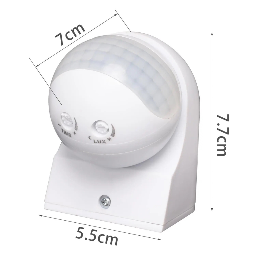 Aigostar - Détecteur de mouvement infrarouge extérieur 230V IP44 blanc