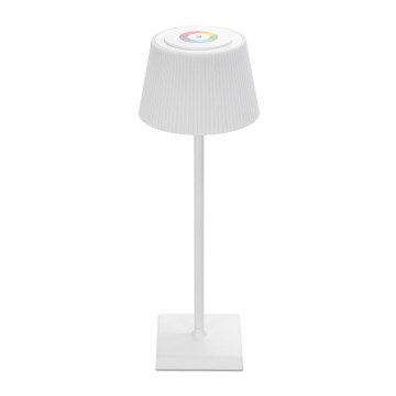 Aigostar - Dimm- und aufladbare LED-RGBW-Tischleuchte für den Außenbereich LED/4W/5V 3600mAh weiß IP54