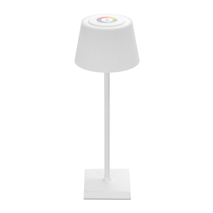 Aigostar - Dimm- und aufladbare LED-RGBW-Tischleuchte für den Außenbereich LED/4W/5V 3600mAh weiß IP54
