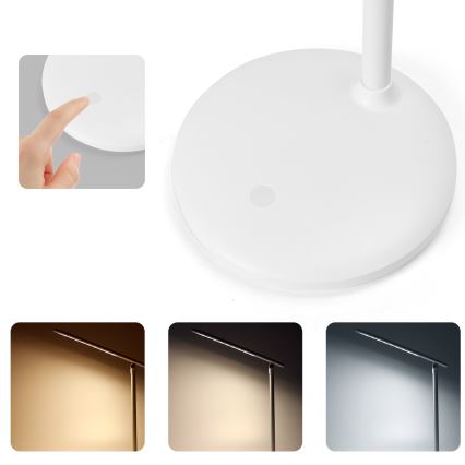 Aigostar - Dimm- und aufladbare LED-Tischleuchte mit Touch-Funktion LED/3W/5V 2700/4000/6500K 1800 mAh