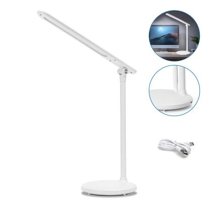 Aigostar - Dimm- und aufladbare LED-Tischleuchte mit Touch-Funktion LED/3W/5V 2700/4000/6500K 1800 mAh