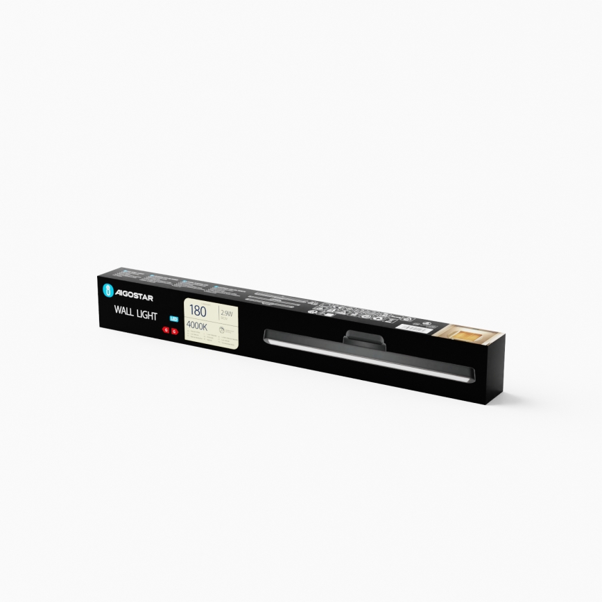 Aigostar - Dimmbare, aufladbare LED-Spiegelbeleuchtung LED/2,9W/5V 2000 mAh