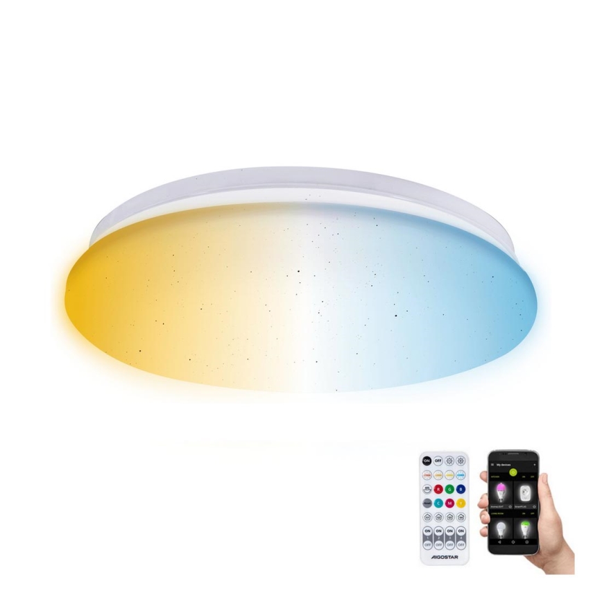 Aigostar - Dimmbare LED-Deckenleuchte für Badezimmer MESH Smart LED/12W/230V 3000-6500K IP44 + Fernbedienung