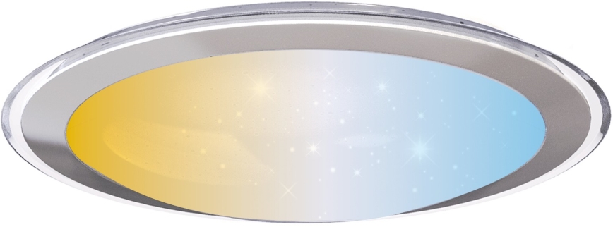 Aigostar - Dimmbare LED-Deckenleuchte LED/30W/230V 2700-6500K Ø 42,9 cm Chrom + Fernbedienung