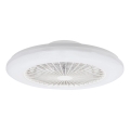 Aigostar - Dimmbare LED-Deckenleuchte mit Ventilator LED/40W/230V 2700-6500K d 48,5 cm weiß + Fernbedienung