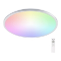 Aigostar - Dimmbare LED-RGBW-Deckenleuchte für Badezimmer LED/24W/230V 3000-6500K d 42 cm IP44 + Fernbedienung
