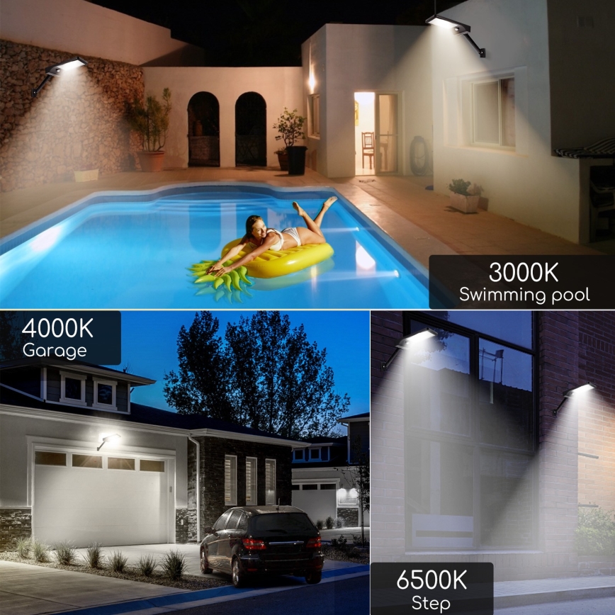Aigostar - Dimmbare LED-Solarleuchte mit Sensor LED/2,3W/5,5V IP65 + Fernbedienung