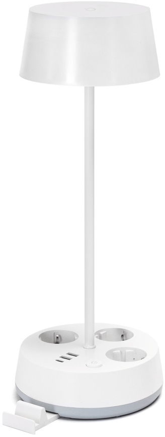 Aigostar - Dimmbare LED Tischlampe mit Steckdosen und USB LED/4,6W/230V 3000/4000/6500K weiß
