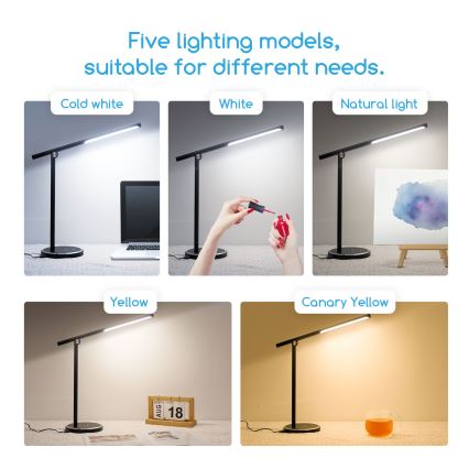 Aigostar - Dimmbare LED-Tischleuchte mit Touch-Funktion LED/8W/230V 3000-6000K schwarz