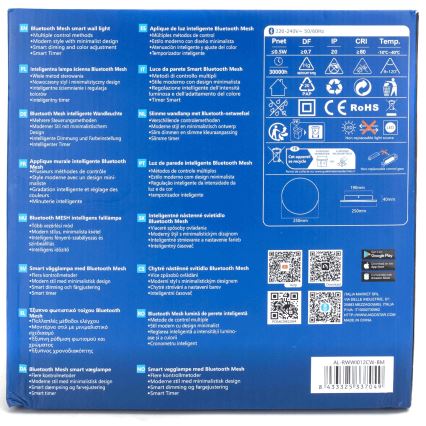 Aigostar - Dimmbare LED-Wandleuchte MESH Smart LED/12W/230V 2700-6500K weiß